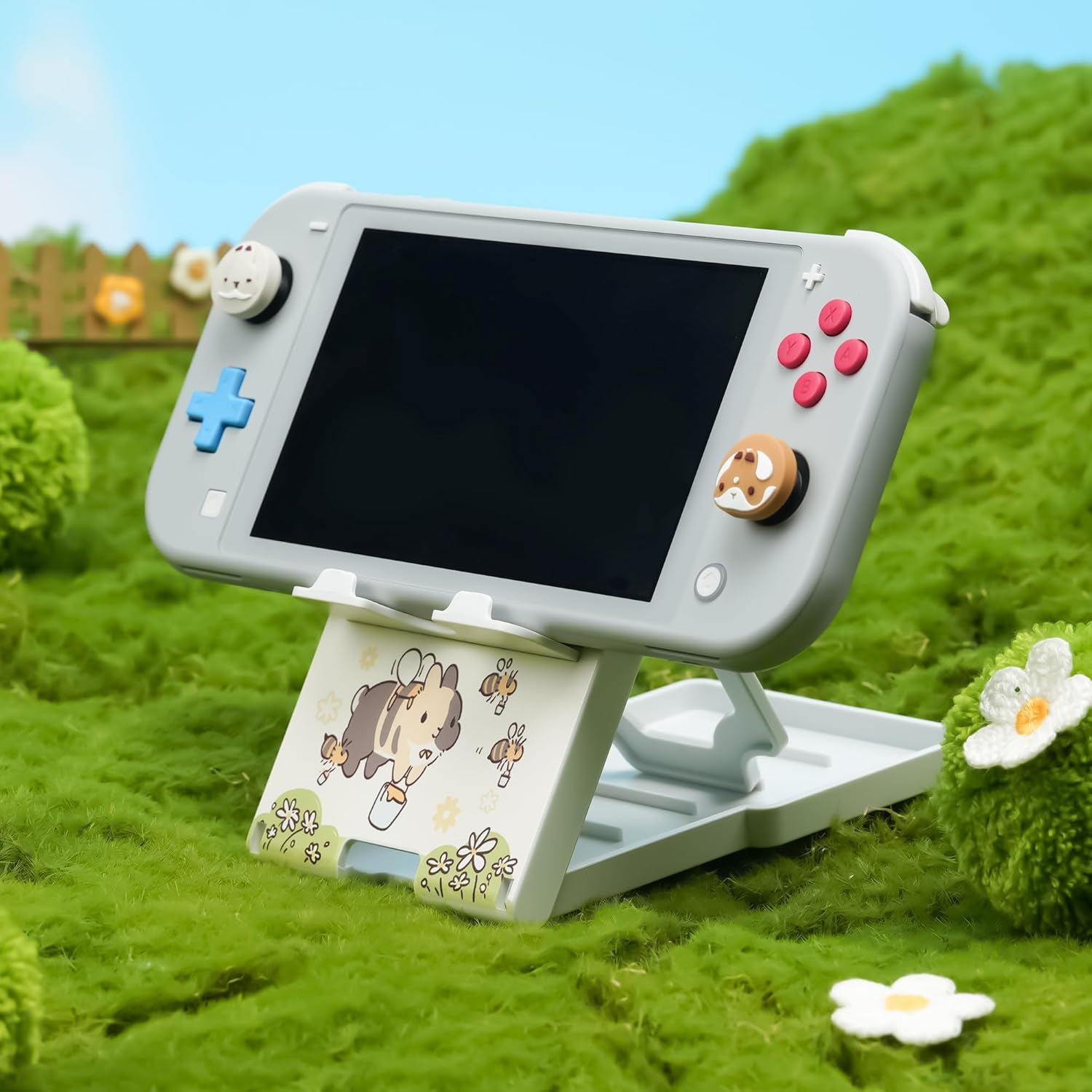 Geekshare Switch Stand, Angle Adjustable Playstand Compatible with Switch/Oled/Switch Lite, Portable Foldable Holder Bracket (Team Timothy) image number 3