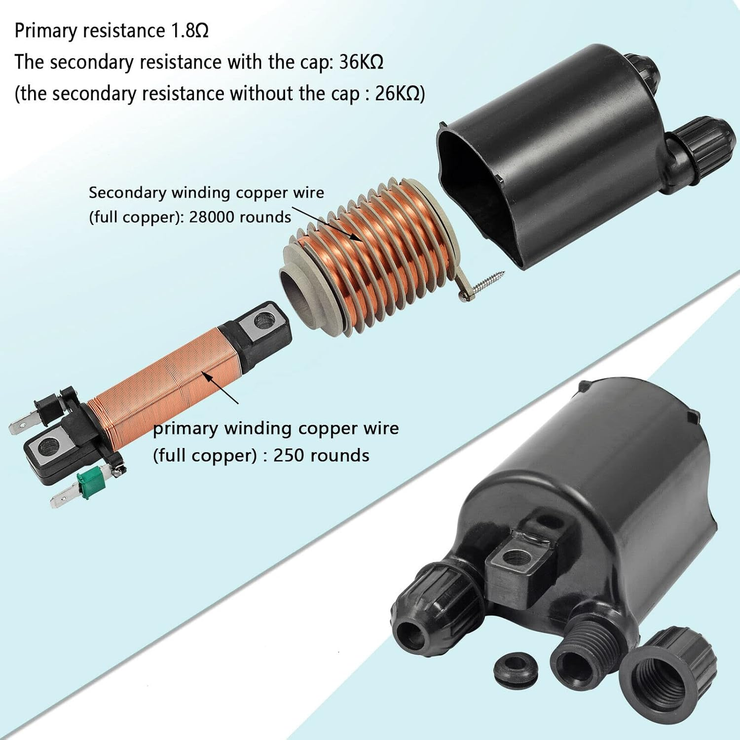 MOTO1988 2Set of Ignition Coil & Spark Plug Cap for HONDA Shadow 750 Shadow ACE 750 Aero 750 Spirit 750 VT750 1998-2019