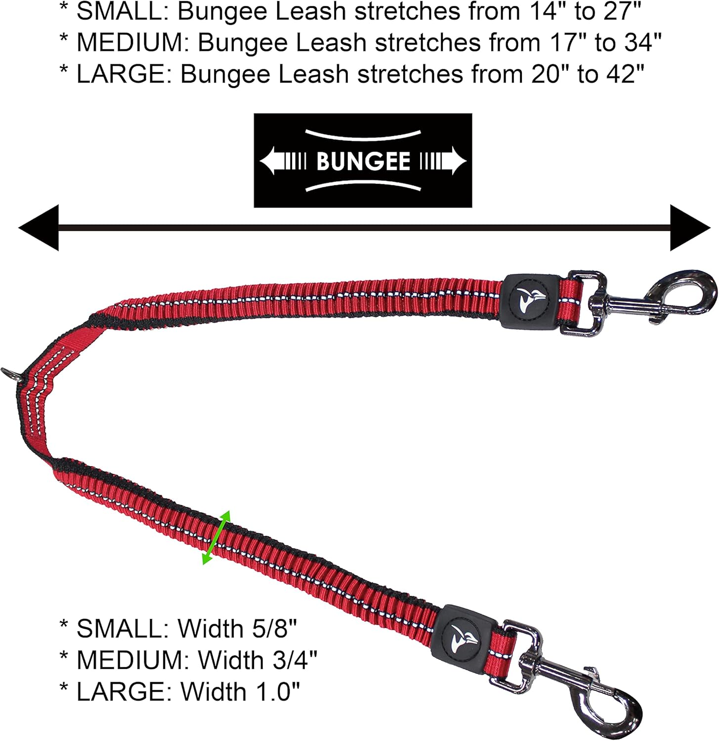 Kruz Double Dog Coupler - KZVX2-15S - Tangle Free Dog Walking and Training Dual Extension Coupler - Comfortable, Shock Absorbing - Reflective Bungee Coupler for Two Dogs - Blue - 5/8" X 14" image number 2