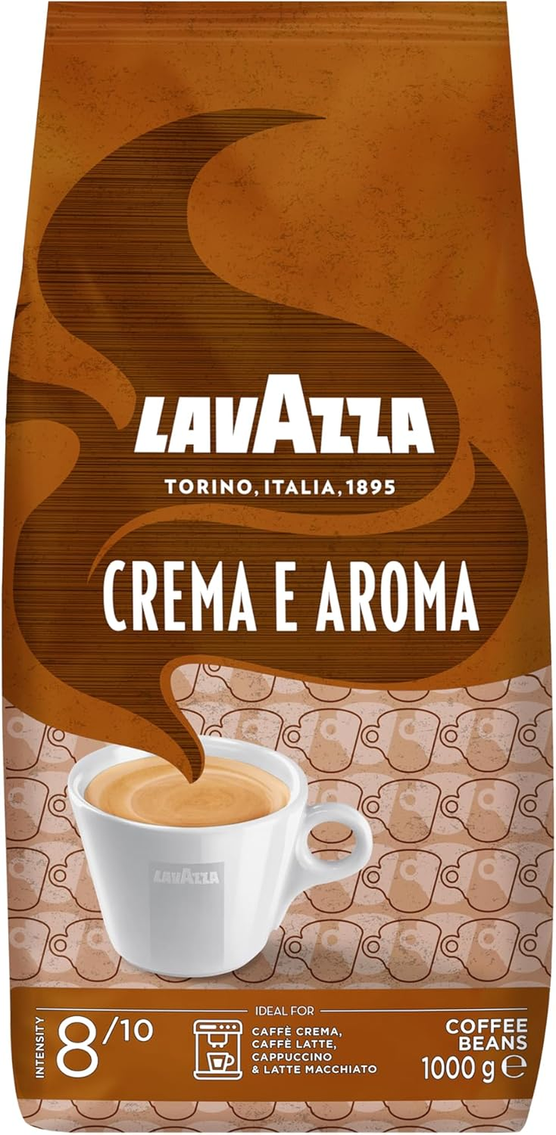 Lavazza Crema E Aroma, Arabica and Robusta Medium Roast Coffee Beans, 1 Kg (Pack of 1) image number 2