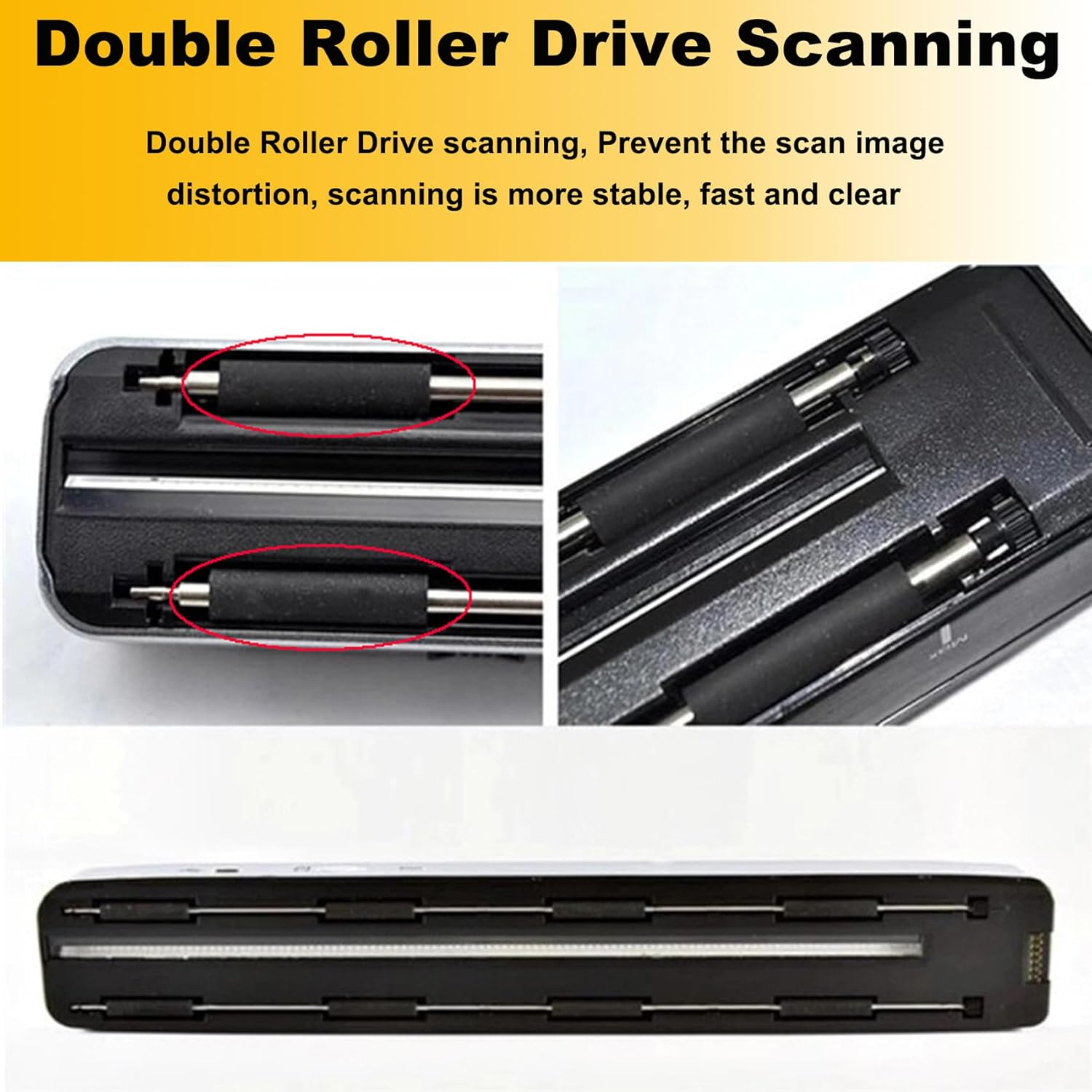 AUTENS Portable Handheld Scanner Included 16G SD Card, Wand Scanner for A4 Documents Pictures Pages Texts Receipts Books up to 1050DPI, Colorful LCD Display, Uploads via USB Cable, No Driver image number 2