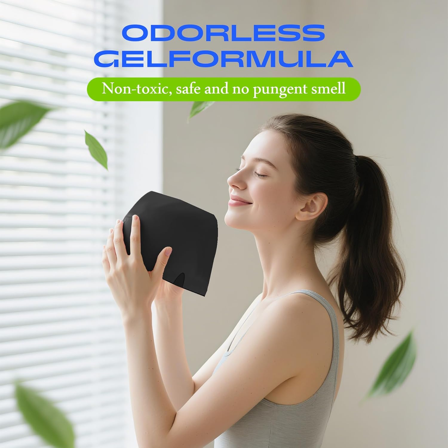 Migraine Relief Cap, Ice Cap for Migraines, Hot & Cold Therapy Hat, Cool Gel Head Wrap, Migraine Relief Products Device for Tension & Stress, Sinus, Puffy Eyes, Hangover and Stress Relief (Black) image number 4