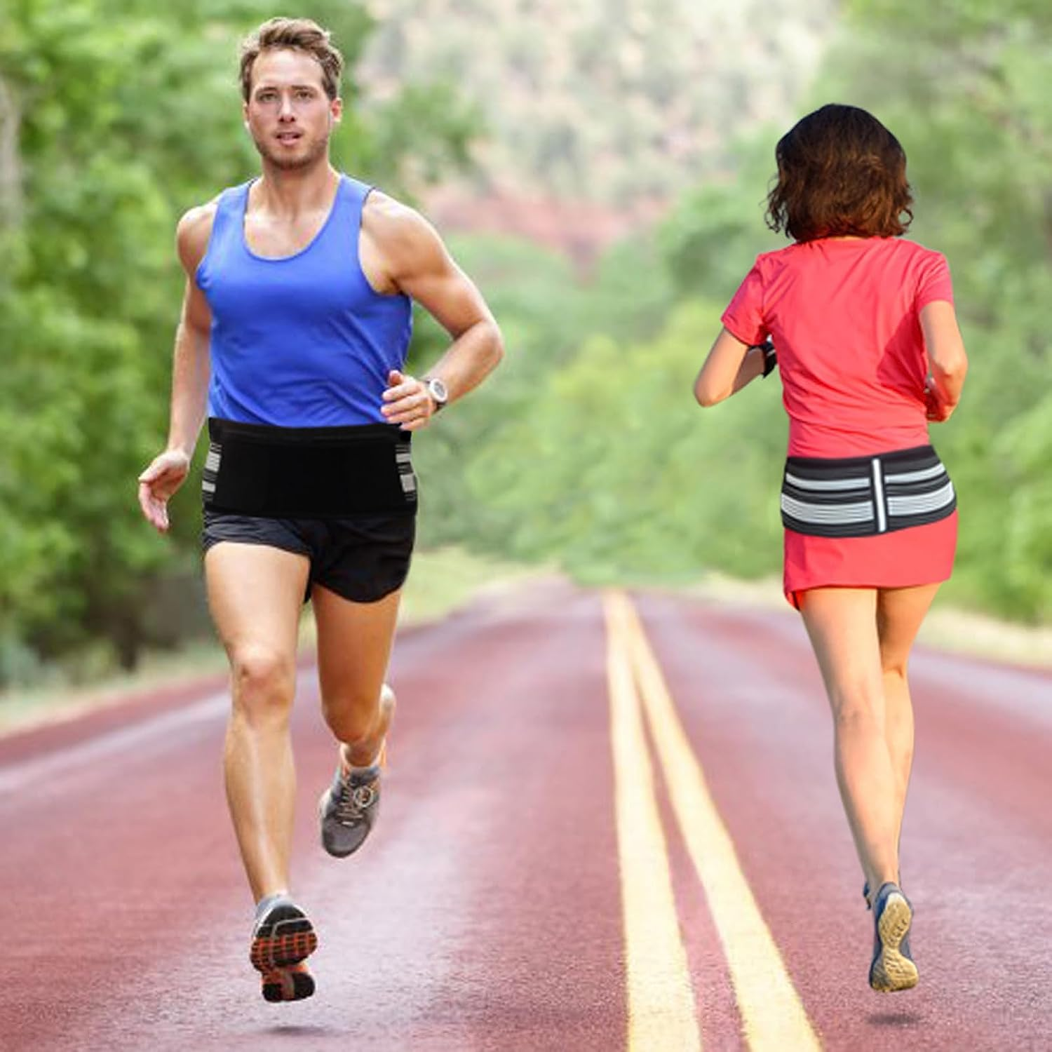 Paskyee Sacroiliac Hip Belt for Men and Women That Alleviates Sciatic, Lower Back Pain, Back Brace Provides SI Joint Pelvic Support Nerve Compression & Stability, Trochanter Brace (Regular ( Hip Size 30"-47")) image number 2