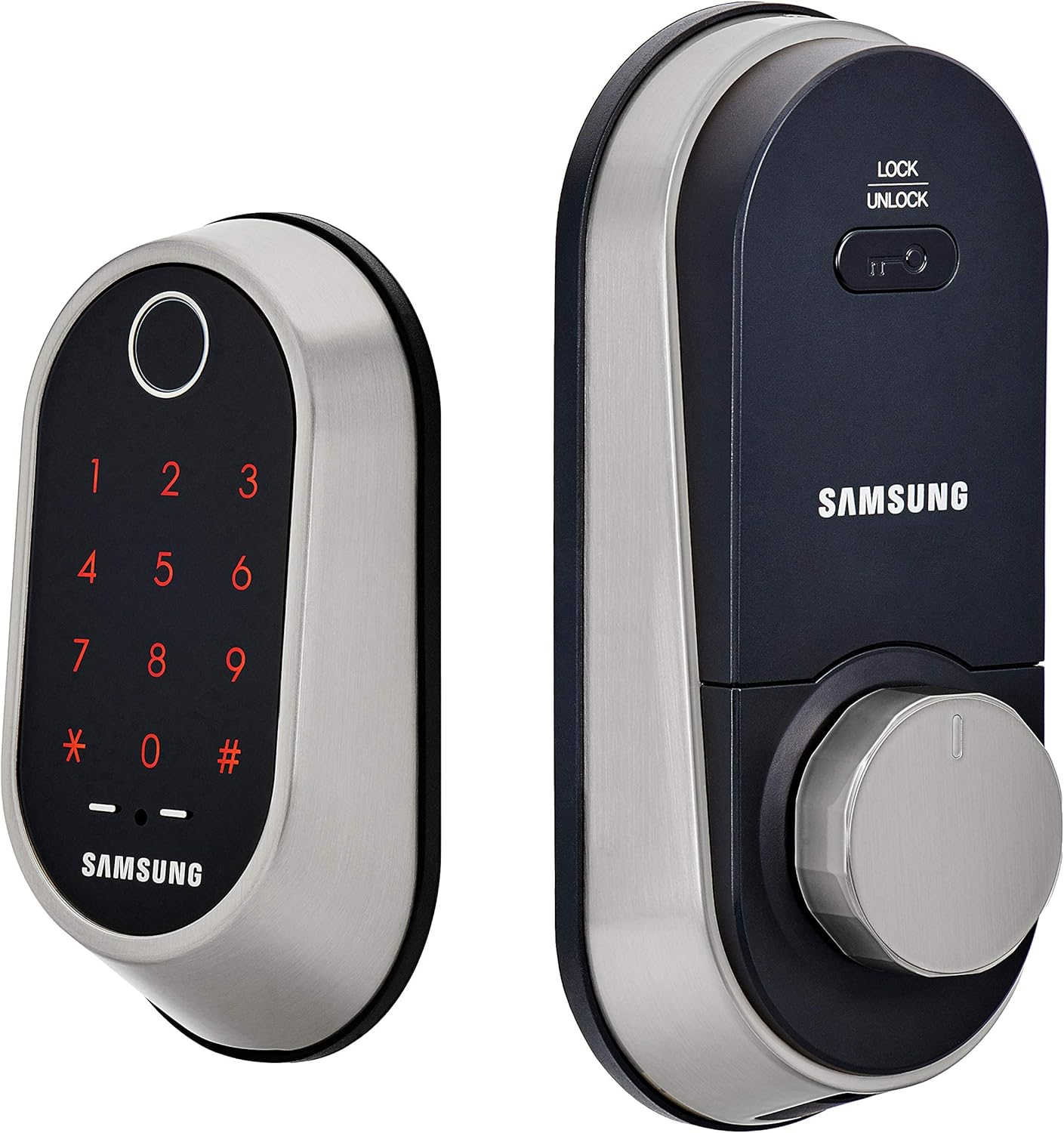 Samsung SHP-A30FCDS Smart Wi-Fi Biometric Deadbolt Door Lock Satin Nickel image number 4