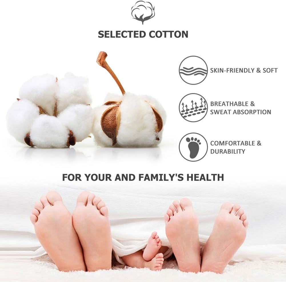 Kitnsox Unisex Seamless Casual Cotton Non Binding Cushion Diabetic Crew Socks 1/3/6 Pack M/L/XL image number 4