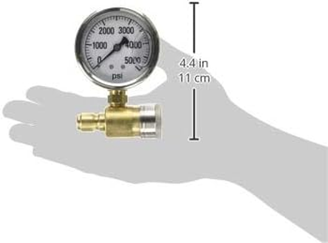 Northstar Pressure Washer Pressure Gauge - 5000 PSI, 3/8In. Fitting image number 2