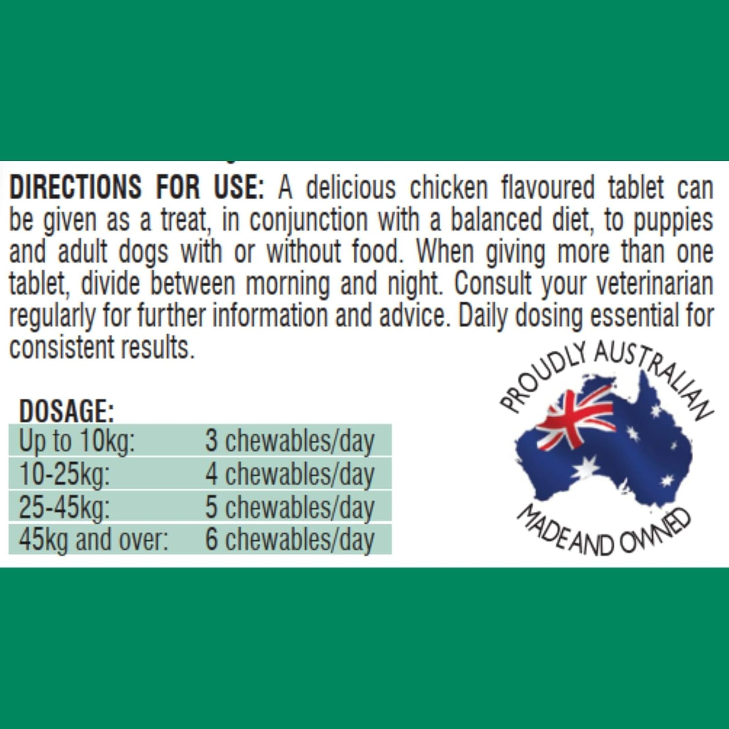 Vetalogica Canine Total Oral Care Dental Treats Supplements 120 Chewable Tablets image number 3