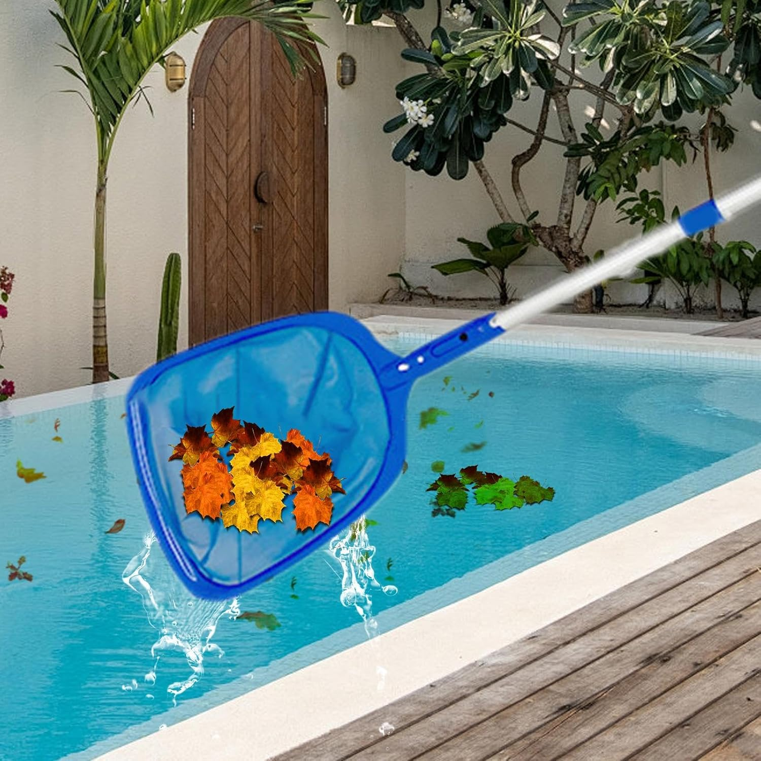 4 X Swimming Pool Cleaning Kit, Swimming Pool Cleaning Net with Adjustable Pole, Spa Pond Cleaning Tools, S-Urface Pool Net image number 2