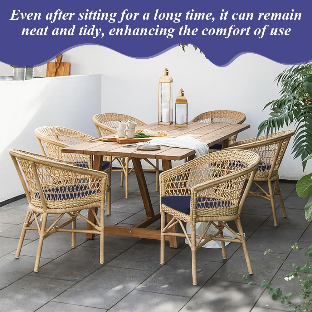 MOTRAIN Waterproof U-Shaped Seat Mat Removable Chair Cushion,Round Corner Mat & Hidden Zipper Seat Pad,Chair Cushion for Outdoor Patio Garden Dining image number 2