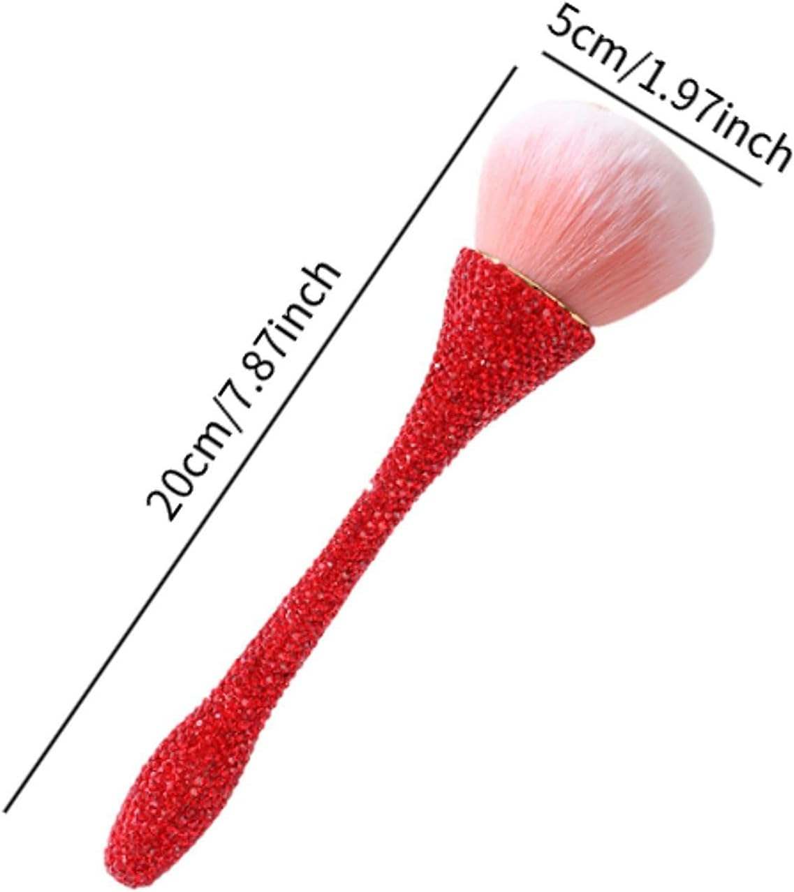 Eigell Makeup Brush,Blush Brush,Powder Makeup Brush,Loose Powder Brush for Makeup Setting Powder, Red - White image number 2