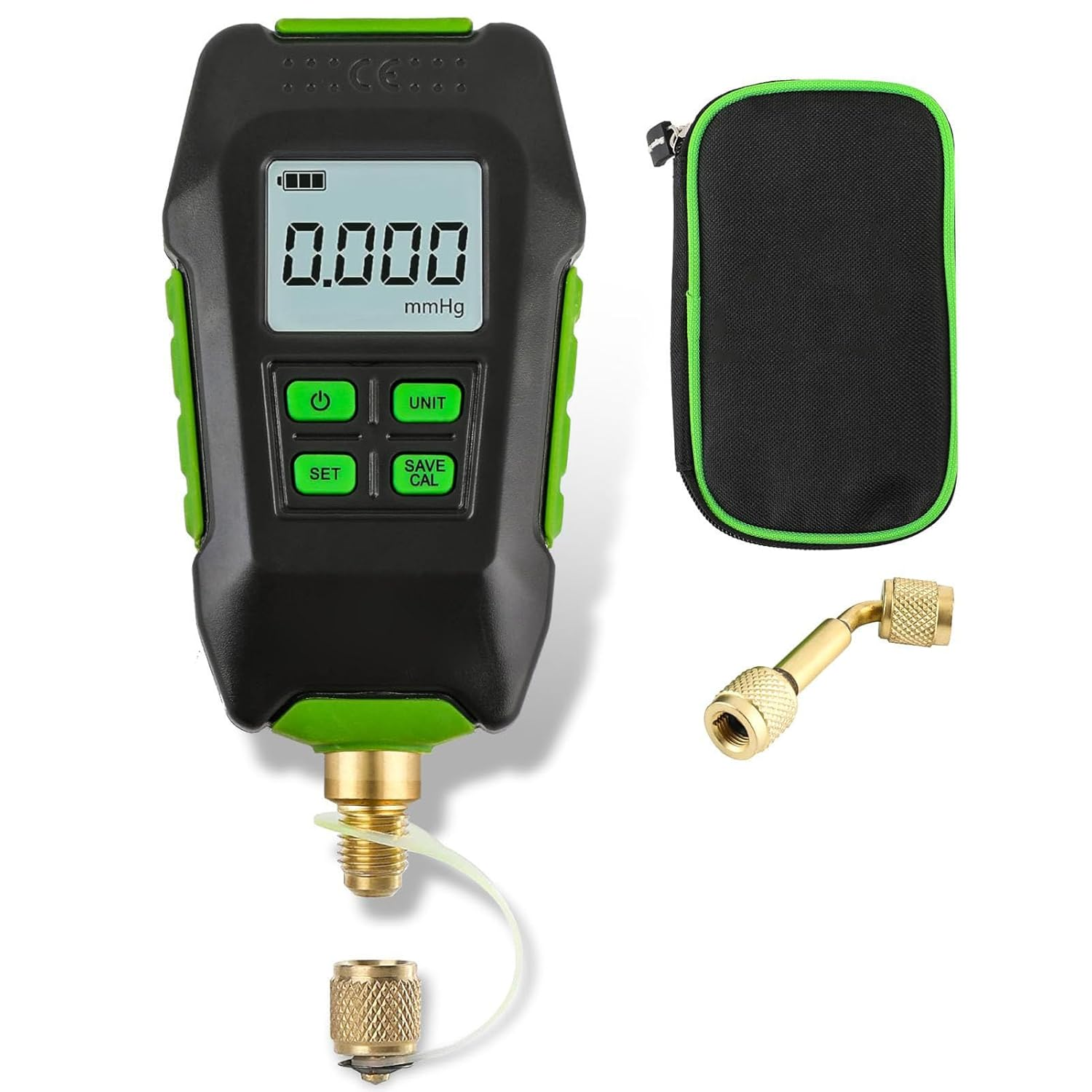 Digital Vacuum Gauge, 0‑10000Pa Micron Vacuum Gauge, 7/16Inch 20UNF Interface, IP54 Rating Digital Vacuum Micron Meter with Large Screen Display for Atmospheric Environment image number 6