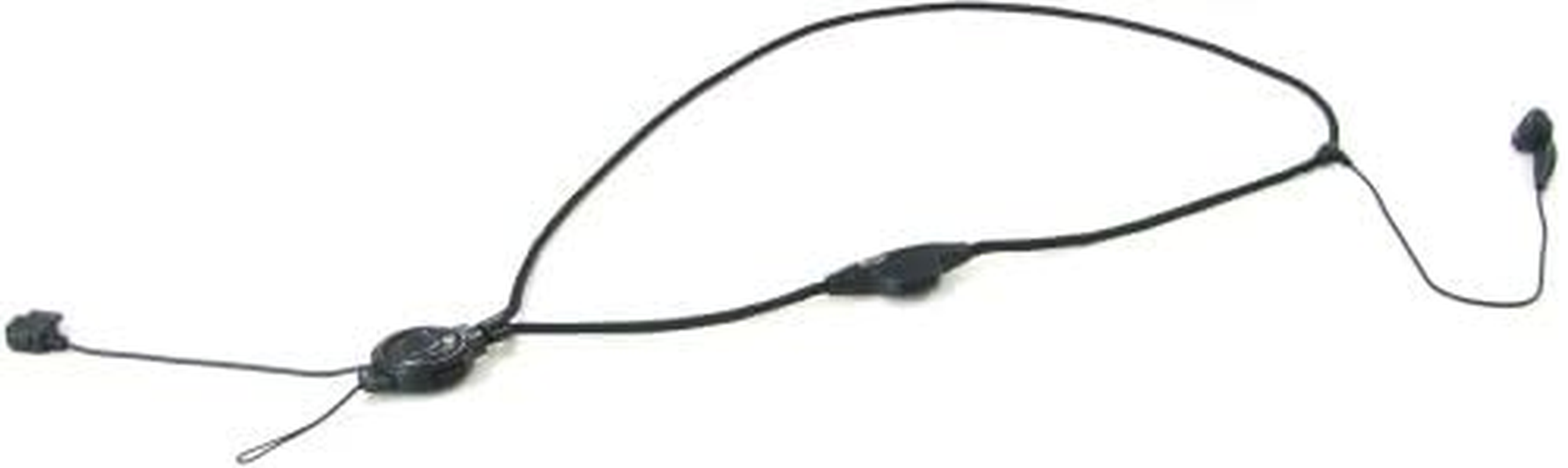 Yazawa MH103BK Flat Single Ear Neck Strap Inner Earphones, Black image number 1