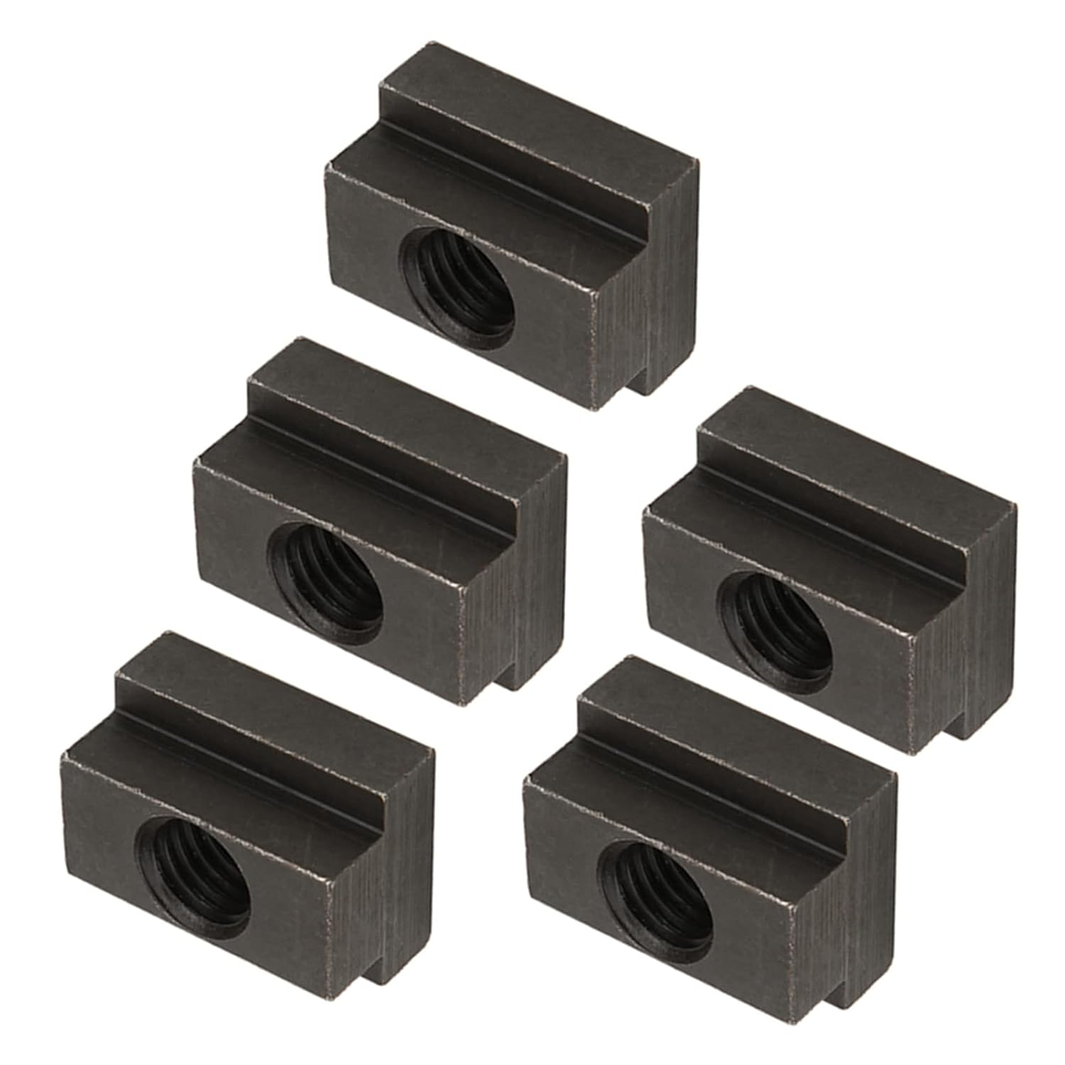 45 Steel T Slot Nuts,5 Pcs Black Oxide Finish T Slot Nuts M12 Threads Fit into T-Slots in Machine Tool Tables,High Hardness, High Strength, in Use. image number 3