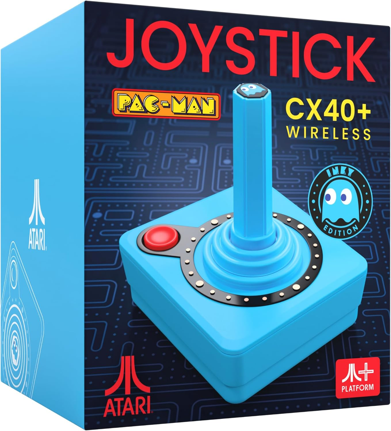 Pac-Man Atari CX40+ Wireless Joystick - Inky Edition - Blue