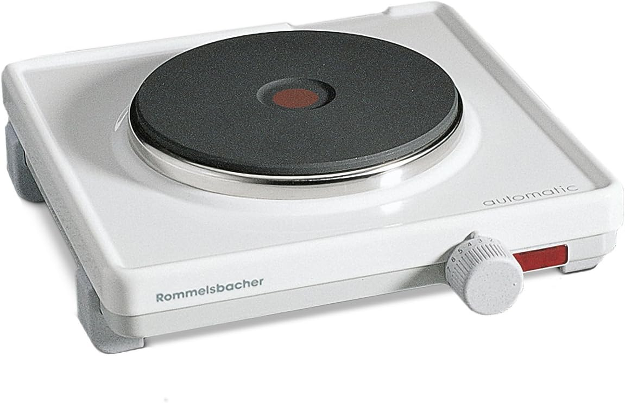 ROMMELSBACHER AK 1599/E Automatic Single Hob Stainless Steel Housing Cast Iron Plate 145 Mm 1500 Watt