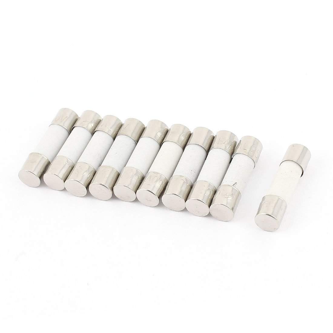 Uxcell 10 Pcs 250V 20A Fast Acting Ceramic Fuses Tubes 5Mm X 20Mm image number 1