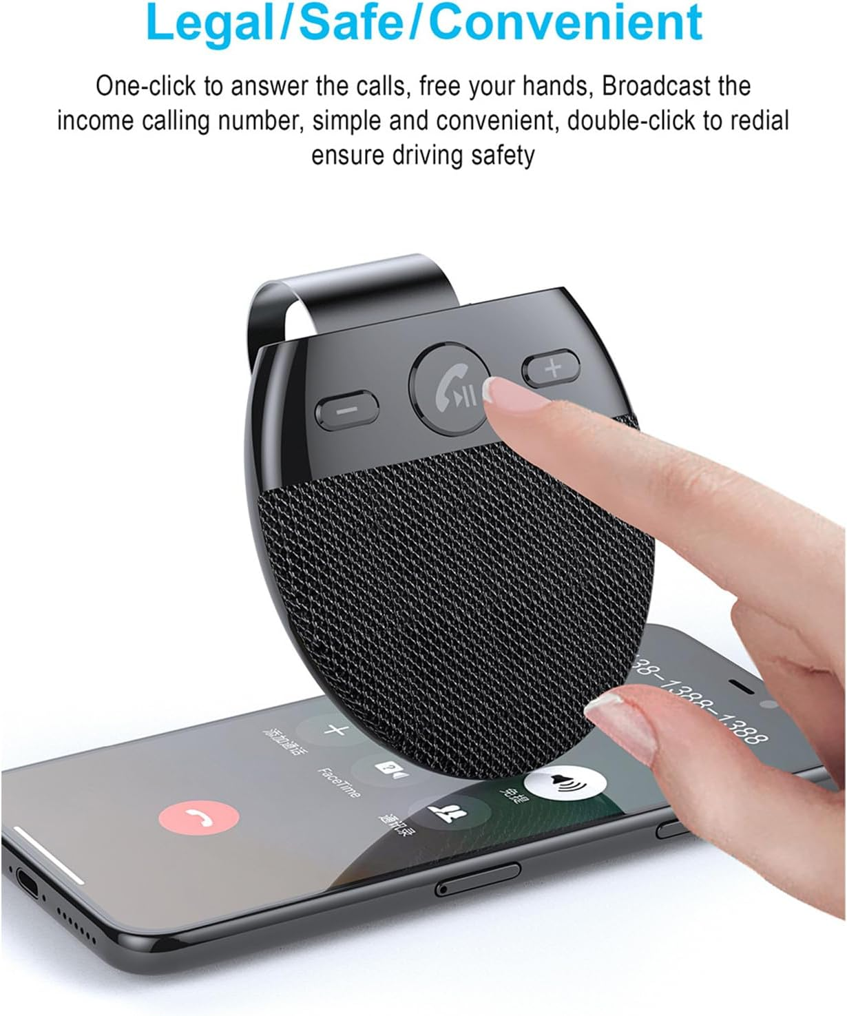 Uoqpty Car Wireless Speaker | Wireless Car Radio,Hands-Free Vehicle Speaker - for Travel Camping Daily Driving Commuting Truck Vehicle SUV RV image number 5