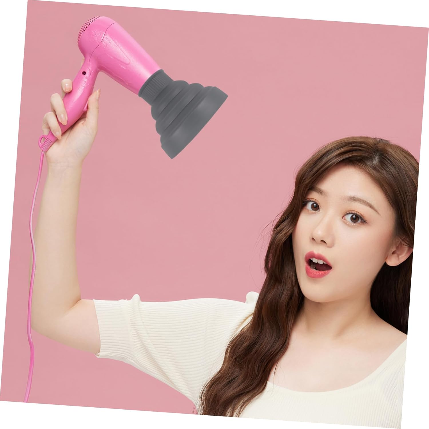 WOFASHPURET Hair Dryer Cover Silicone Diffuser Travel Hair Dryer Collapsible Diffuser image number 1