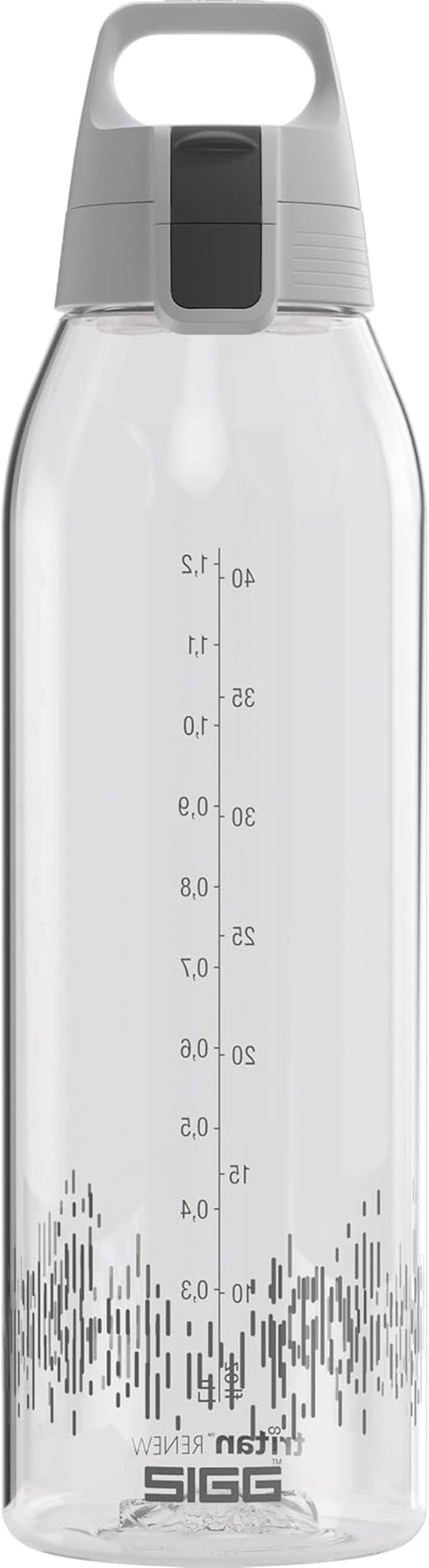 SIGG - Tritan Renew Transparent Water Bottle - Total Clear ONE Myplanet Anthracite - Suitable for Carbonated Beverages - Dishwasher Safe - with Fruit Strainer - Leakproof - BPA Free - Grey - 51 Oz