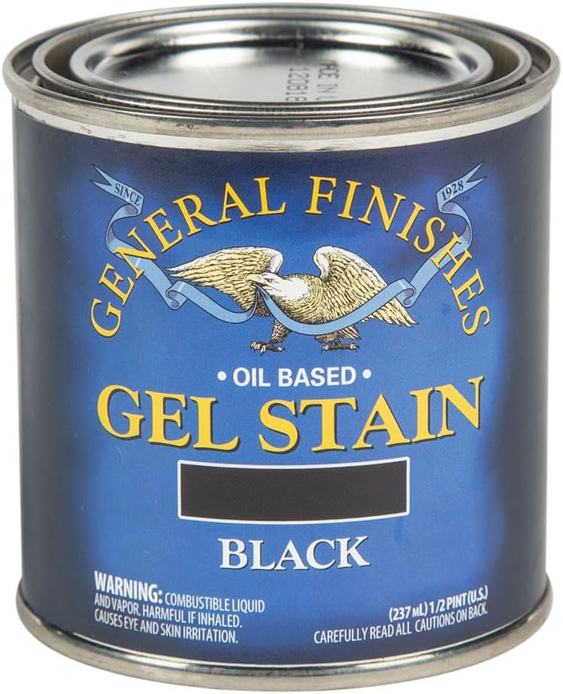 General Finishes BLH Gel Stain Half Pint Black image number 7