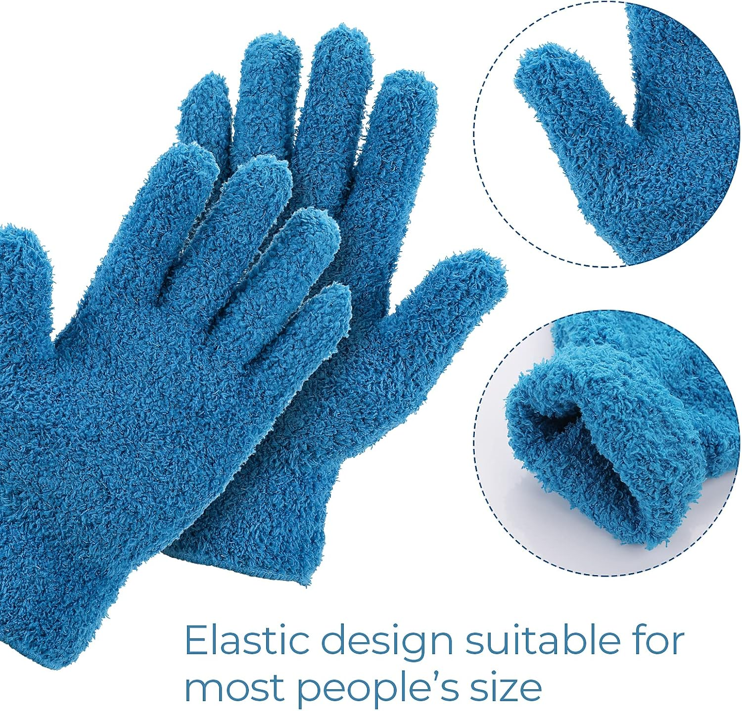 2 Pairs Microfiber Dusting Gloves Cleaning Gloves Flexible No Shedding Microfiber Dust Cleaning Glove Wipes, Dust Gloves for Cleaning Furniture, Lamp and Hard-To-Reach Corner Gap image number 4