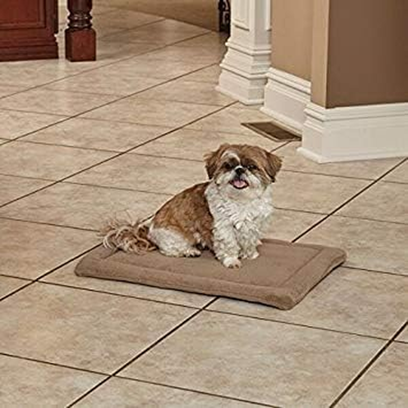Midwest Homes for Pets Deluxe Micro Terry Pet Bed, Dog Bed & Crate Mat, Taupe image number 1