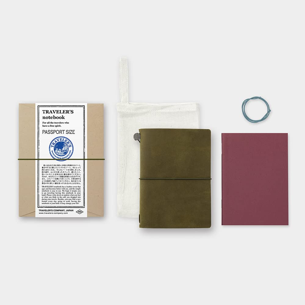DESIGNPHIL 15343006 Traveler'S Notebook, Passport Size, Olive image number 2