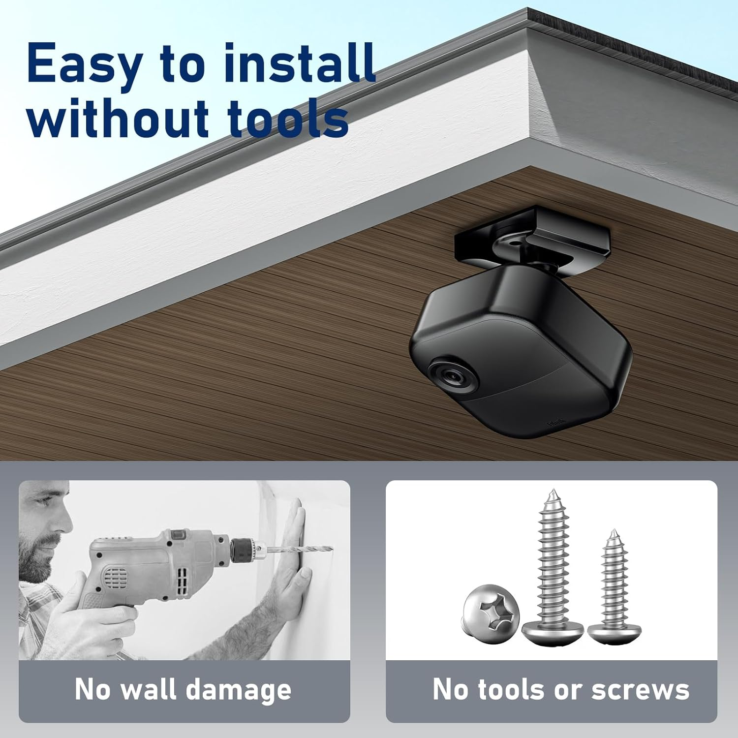 Blink Outdoor Camera Mount, No Drilling Mount Bracket Compatible with Blink Outdoor 4/ Blink Mini 2/ Blink Mini Camera, Adhesive No Screws Mount for Blink Cameras,3Pack (Blink Camera Is Not Included) image number 3