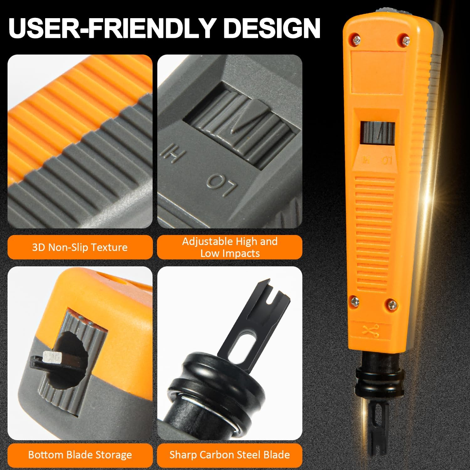 110 Punch down Tool, Smooth-Cutting, Durable, Easy-To-Use Klein Punch down Tool, Ethernet Tool for Cat5/Cat6/Rj45 and Other Terminations, Engineers Trust It, DIY Enthusiasts Rely on It image number 2