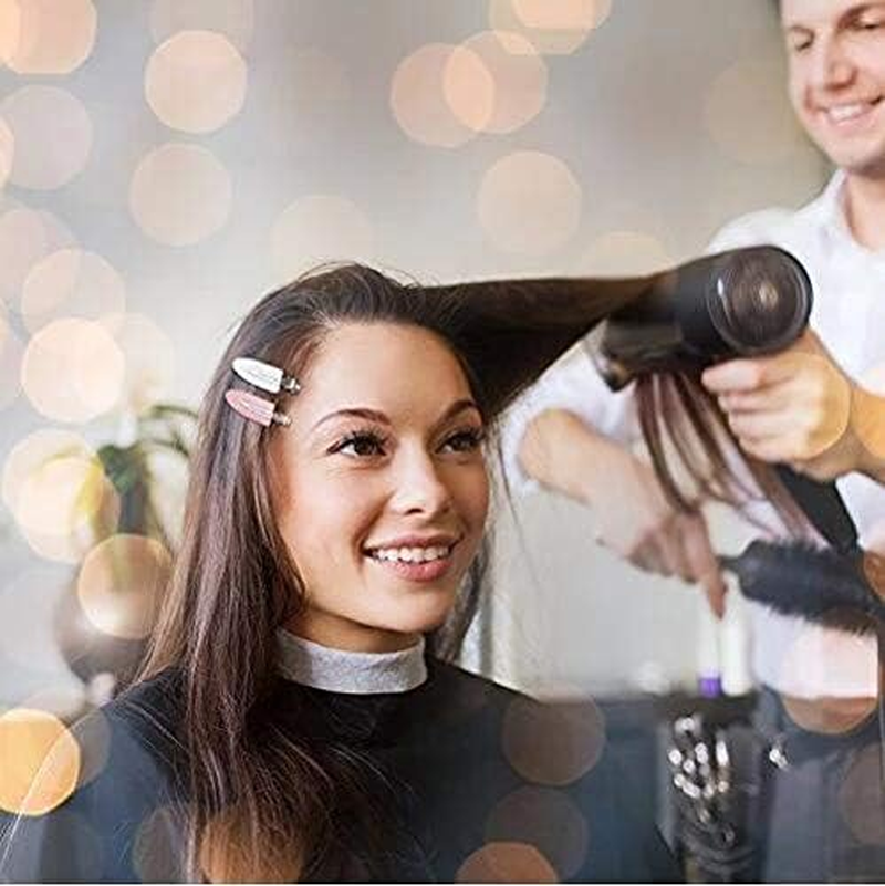 6 Pieces No Bend Hair Clips, No Crease Hair Clips, Makeup Clips for Hairstyling (Black&Pink&White) image number 6