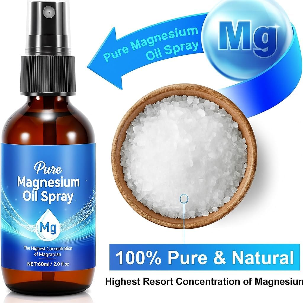 Lh-Pure Magnesium Oil Spray 2 Pack &ndash; Natural Topical Magnesium Mist for Skin &ndash; Quick Absorbing Formula &ndash; Ideal for Daily Use &ndash; 2 Fl Oz Each image number 2