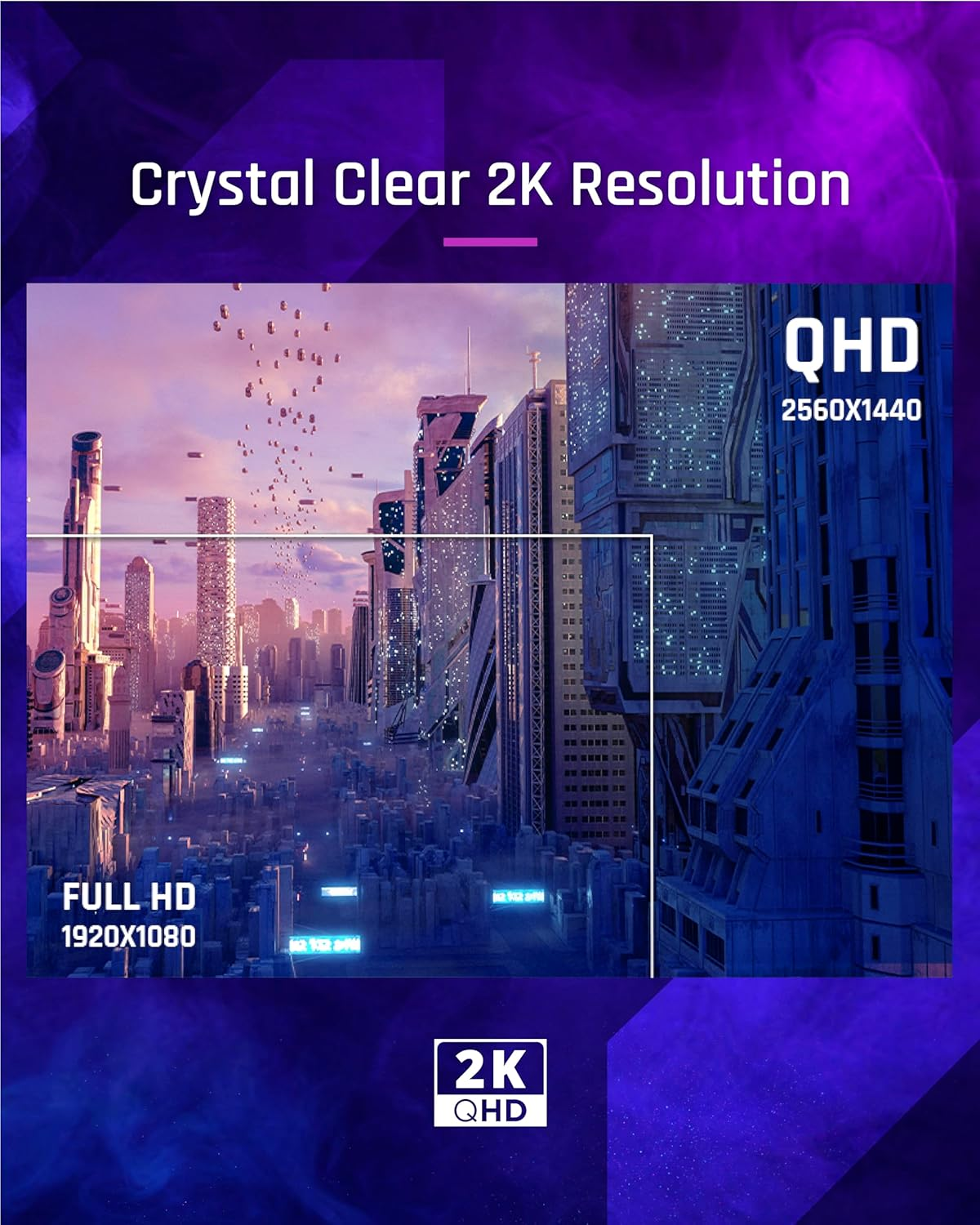 Viewsonic VX2758A-2K-PRO-3 27 Inch IPS Gaming Monitor with 2K QHD (2560X1440), 240Hz, 1Ms MPRT, AMD Freesync Premium, Tilt Adjustable, Dual HDMI & DP image number 4