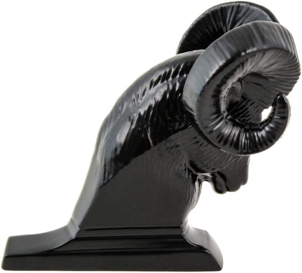 GG Grand General 48050 Matte Black Powder Coated Ram'S Head Hood Ornament image number 2