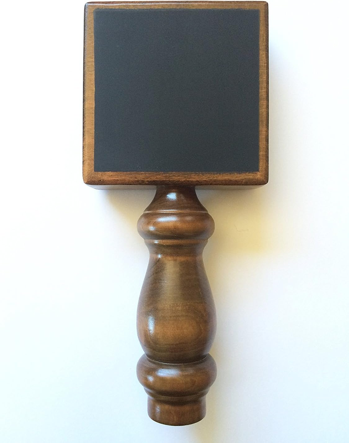 Proper Pour TH12 Square Wood Beer Tap Display with Chalkboard Faucet Handle, 7.25" L X 3.25" W image number 1