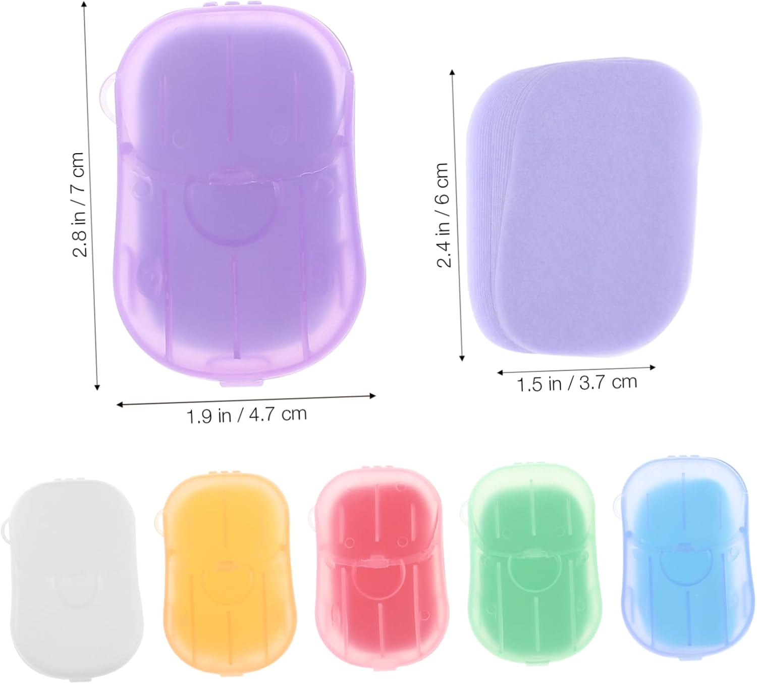 EXAOMBLE 120 Sheets Convenient Portable Travel Soap Papers for Camping Hiking Outdoor Activities Lightweight Hand Washing with Rose Lavender Milk Orange Scents image number 4