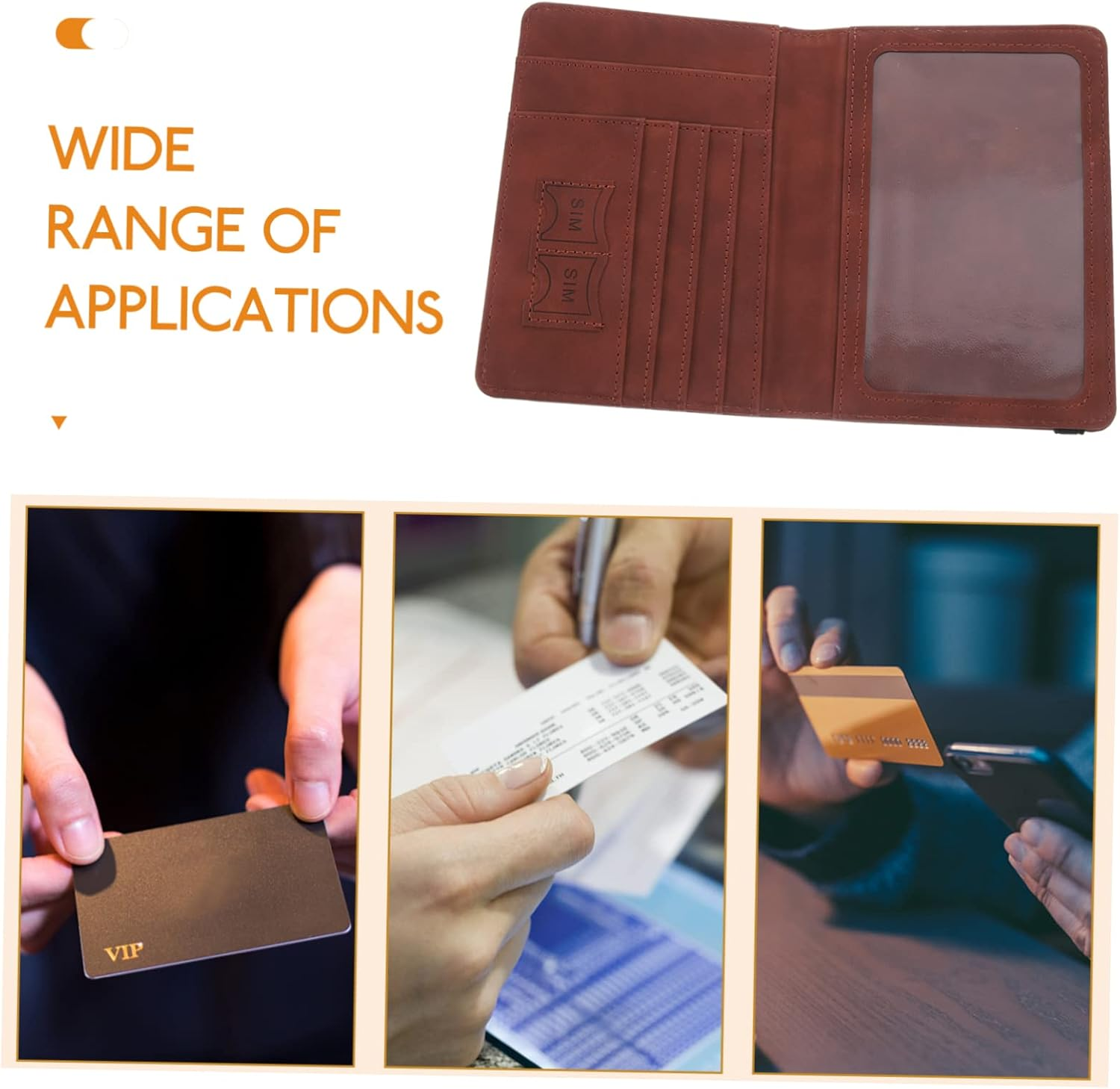 World Map Passport Holder Leather Travel Document Holder Passport Case Multiple Card Slots