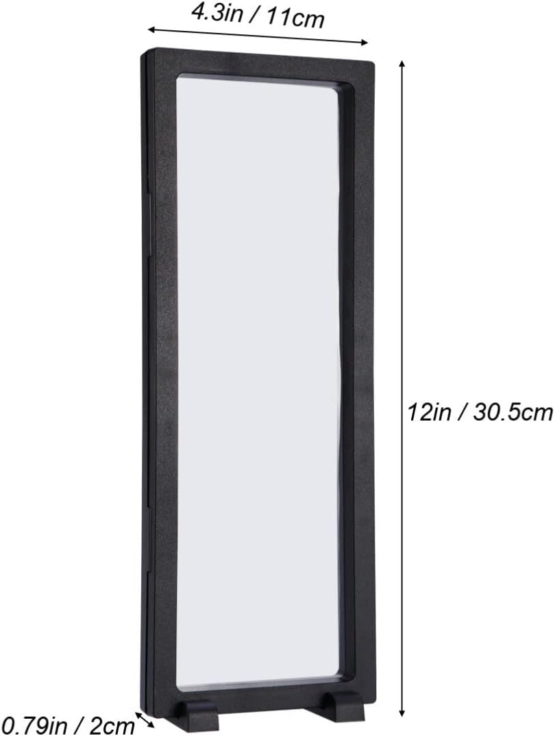 AOKWAWALIY 3D Floating Frame Shadow Box Display Case Coin Box Jewelry Display Show Case 11X30Cm (Black) image number 1