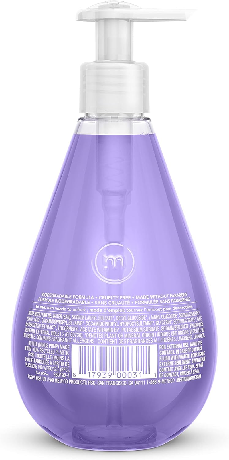 Method Gel Hand Wash, French Lavender, 12 Oz, 3 Pack, Packaging May Vary