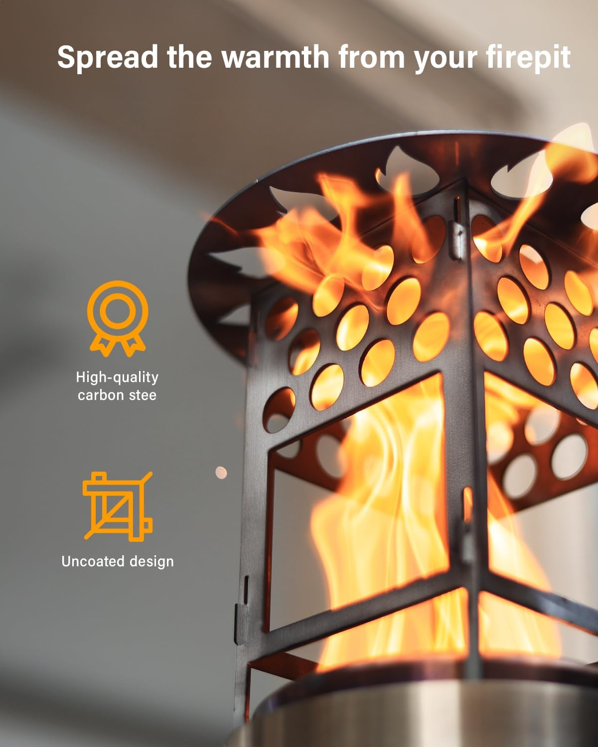 YEFU Fire Pit Heat Deflector for Solo Mesa Stove XL YEFU 7.1 Inch Fire Pit, Portable Heat Diffuser for 7-7.1 Inch Tabletop Firepit Captures and Redirects Warmth, Detachable Burner Cover Accessories image number 6