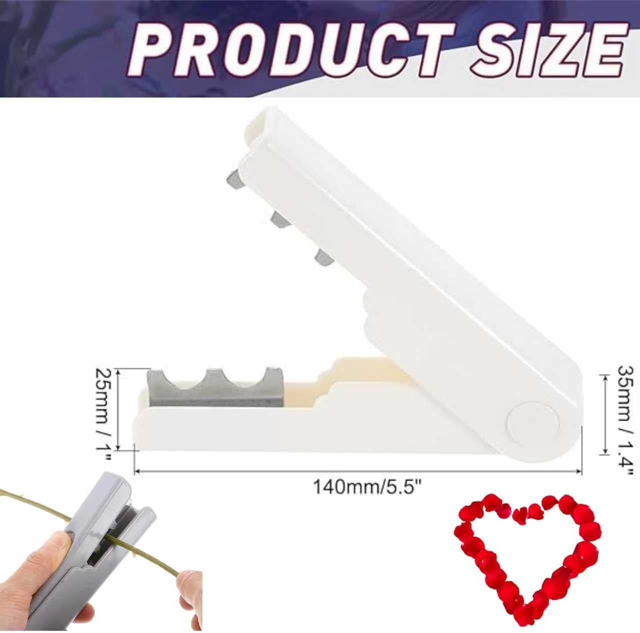 Professional Rose Thorn Stripper Tool, Rose Stripper & Cleaner Cutter, Metal Leaf Thorn Remover Tool- Quickly Remove of Roses Removing Burrs Pliers & Garden，White