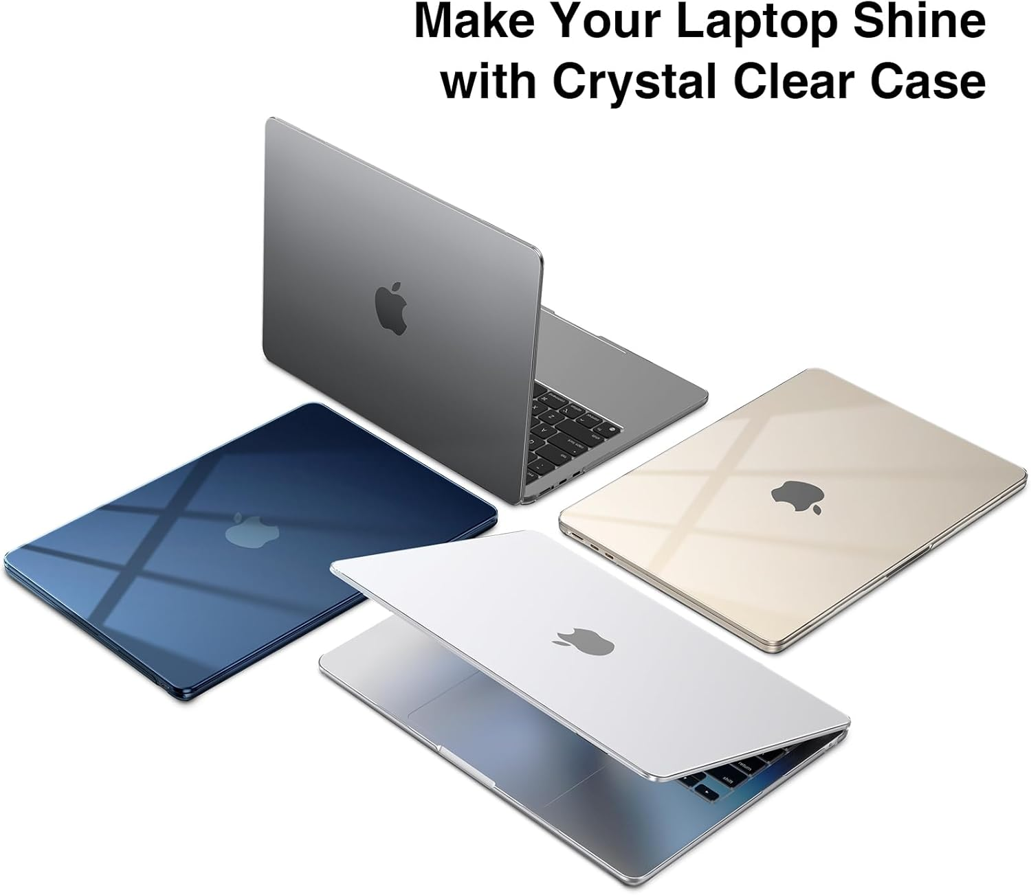 Eoocoo Compatible with Macbook Air 15 Inch Case 2025 2024 2023 Release M3 A3114 M2 A2941 with 15.3 Retina Display, Plastic Hard Shell Case &Keyboard Skin&Camera Cover&Type C Adapter, Crystal Clear image number 5