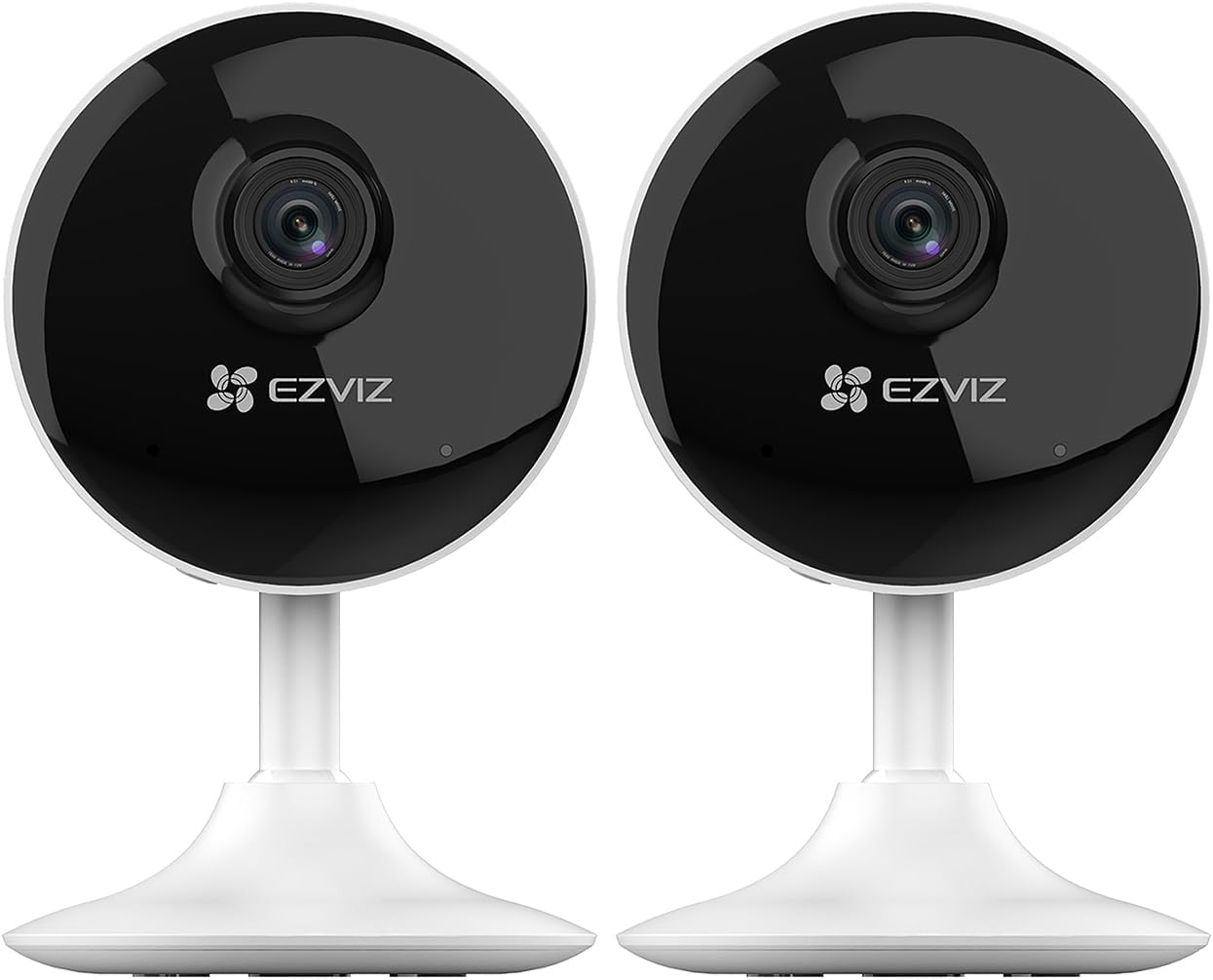 EZVIZ Security Camera, 1080P Indoor Wi-Fi Camera, Baby/Pet Monitor, Motion Detection, Night Vision, Two-Way Talk, 256G Sd/Icloud Storage, Compatible with Alexa, Google Assistant, C1C-B 2PK