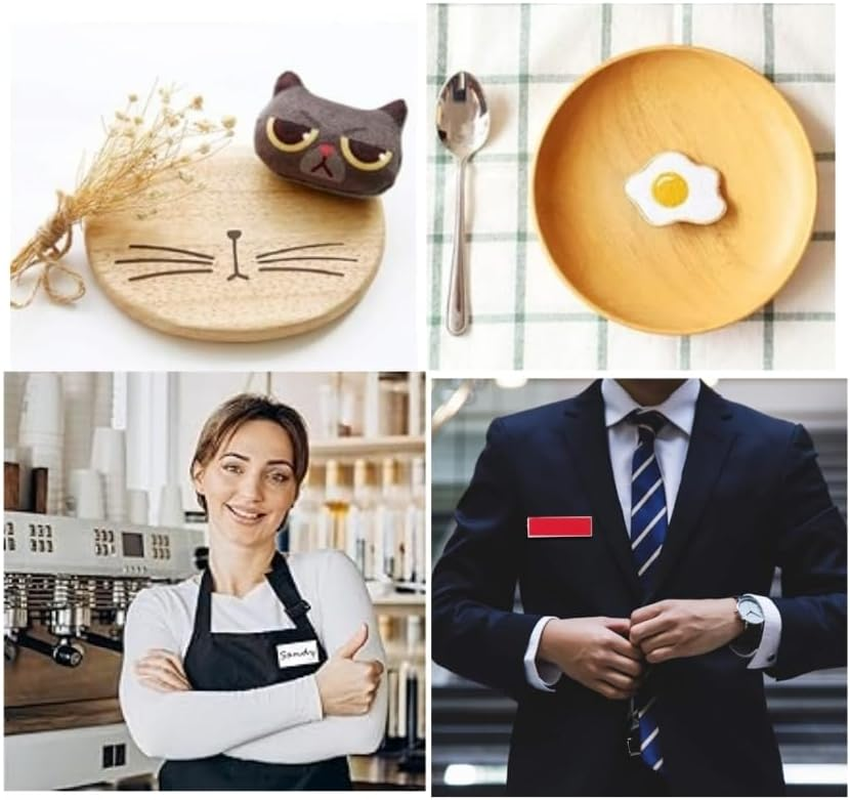 DACUAN Pin Backs Adhesive, Labels Binder Clips Pin Safety, 80Pcs Adhesive Broach Craft Tag Adhesive Name Badges Badge Pens Saftey Safety Bar Corsage Metal Mother Worker Id Card White image number 4