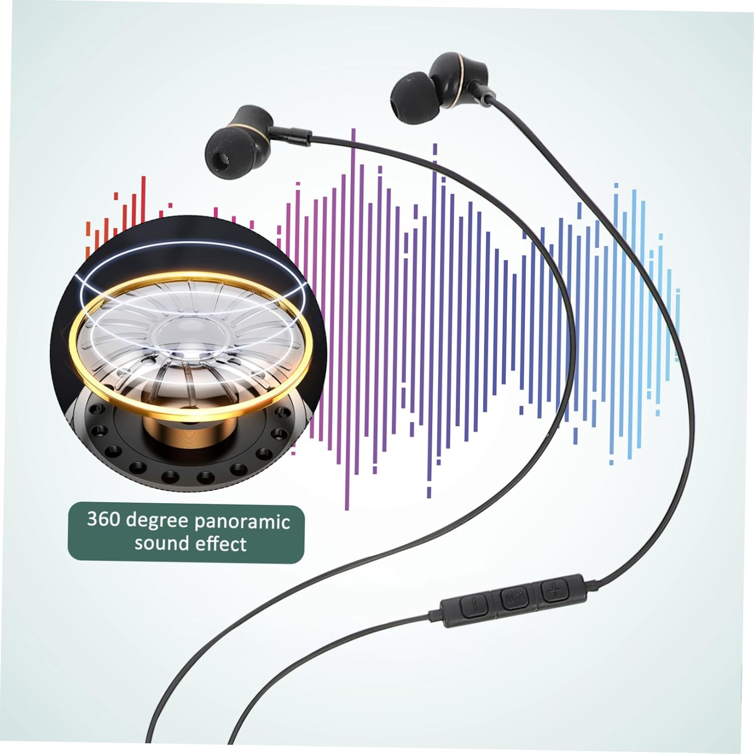 SEWACC USB C Earphones with Microphone and Volume Control, In-Ear Noise Cancelling Headset for Phone, Metal Wired Earbuds for Travel and Daily Use, Black image number 4