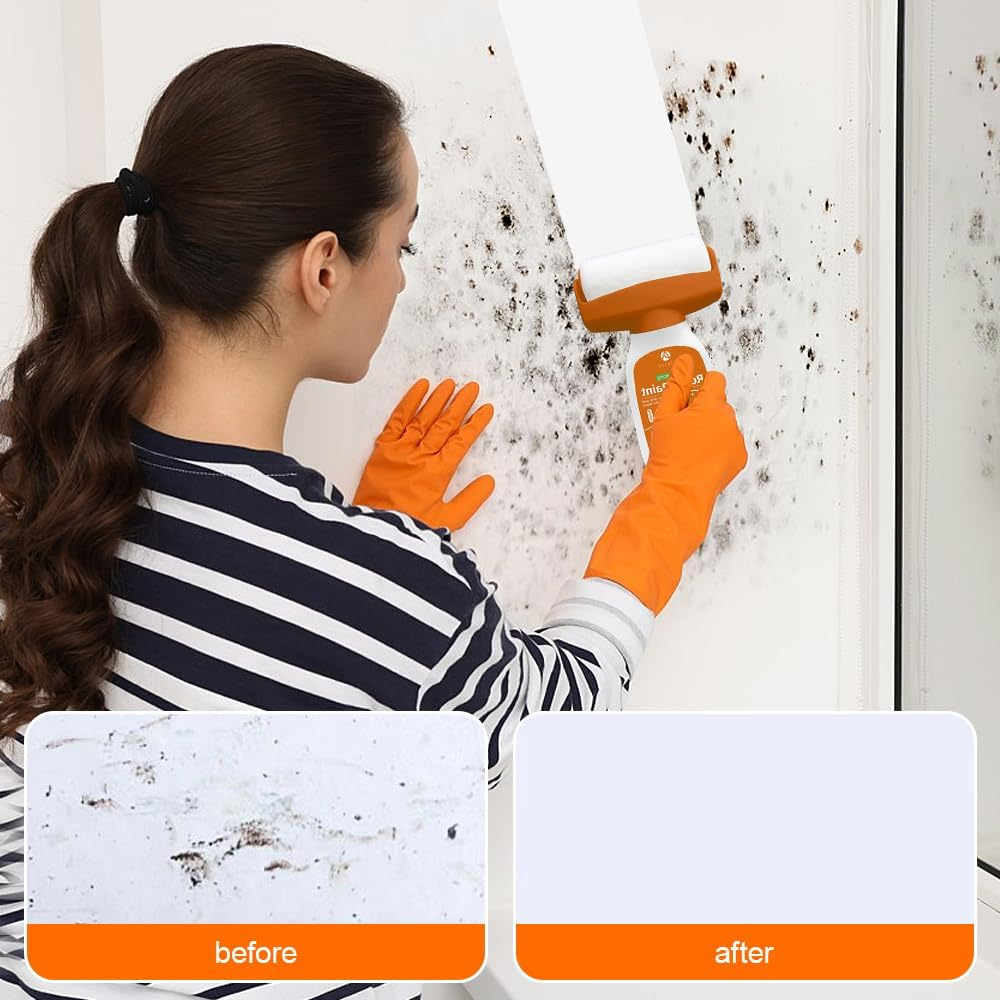 Wall Paint Touch up White, 500 G Wall Repair Roller Paint with Wall Repair Paste Gloves, Wall Repair Roller Brush Repair Paint for Graffiti Scratches Stains Damaged Walls image number 1