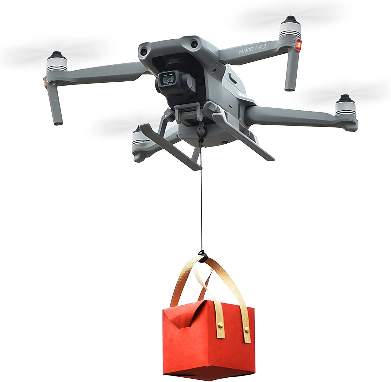 Drone Drop Release System with Landing Gear for DJI Mavic Air 2/Air 2S, Drop Device Kit for Delivery/Transport Release Wedding Clip/Fishing Line (Grey) image number 2