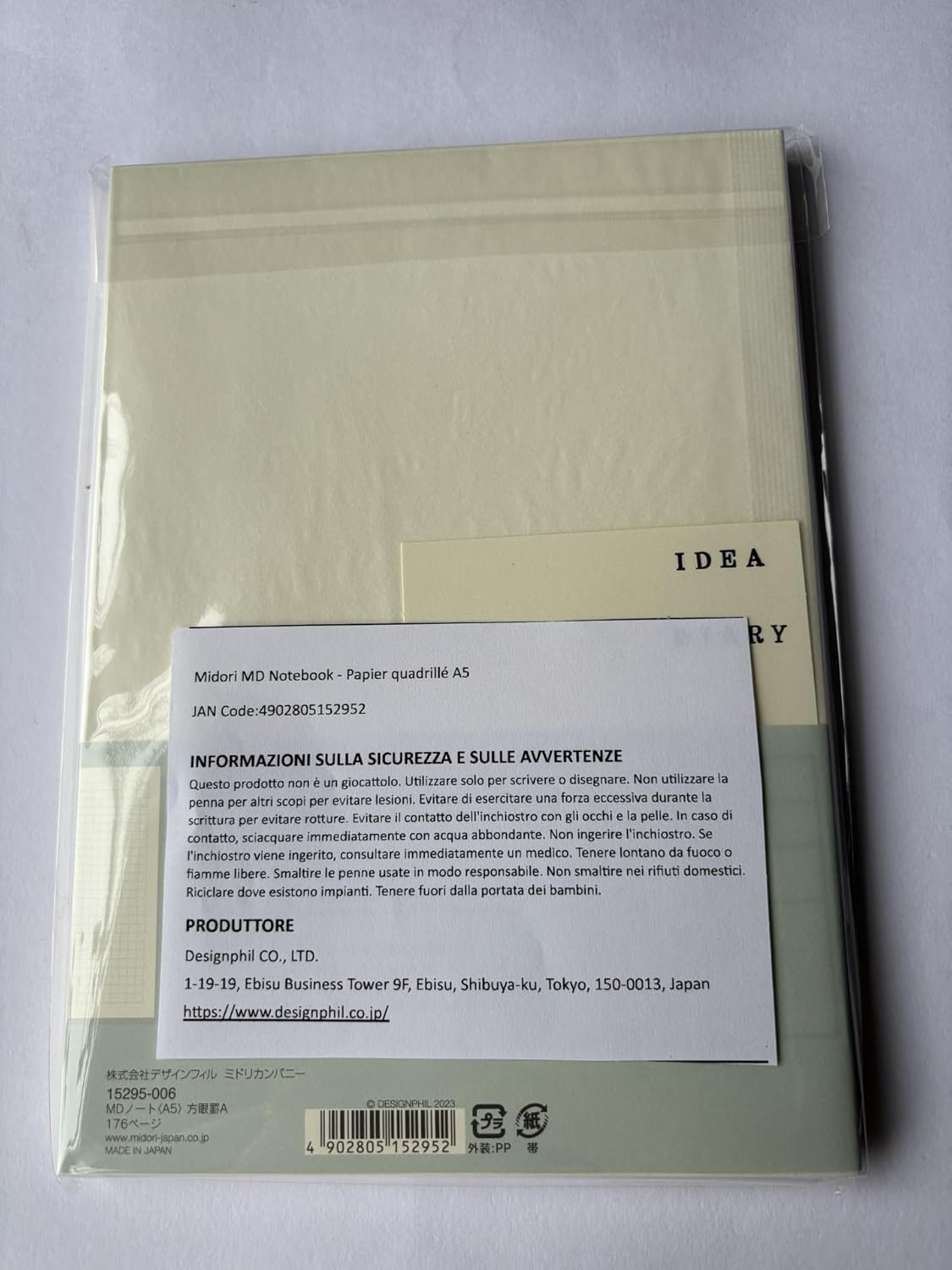 Midori 15003006 Notebook, MD Notebook, A5, Square Ruled image number 6