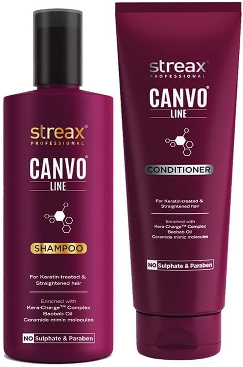 Streax Professional Canvoline Straightening Post Care Shampoo for Women | Chemically Treated Hair - 250Ml | anti Frizz & Hair Breakage | Soft & Tangle Free Hair | Sulphate & Paraben Free image number 5