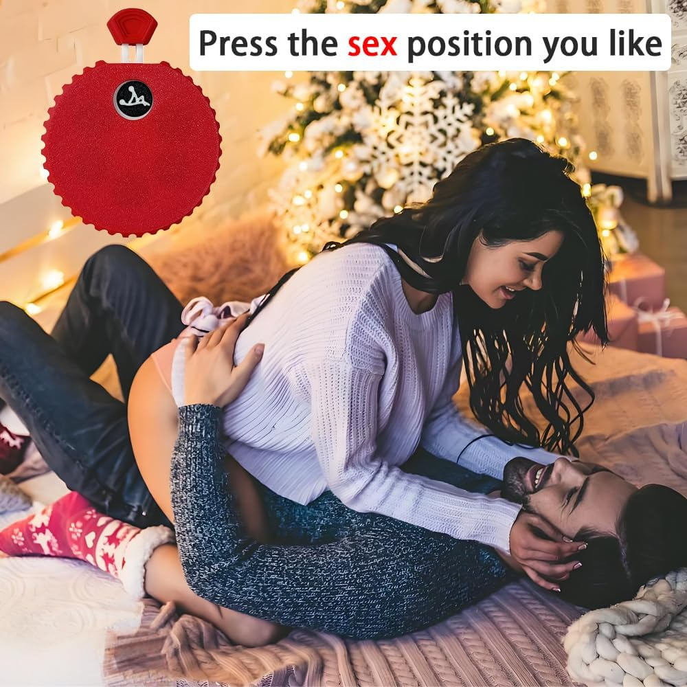 FESVASDEE 3D Printed Couple Position Selector - Date Night Dice Game for Adults, Fun Mechanical Spinner to Enhance Intimacy & Connection, Couples Gift (Black)