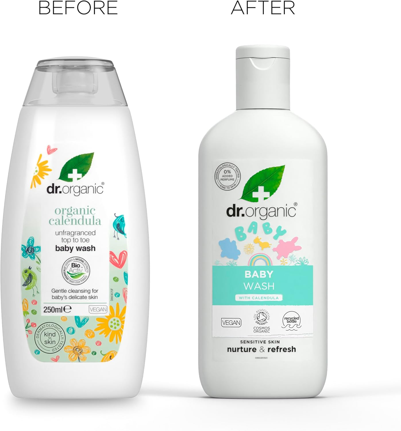 Dr Organic Calendula Baby Wash, Fragrance Free, Gentle Cleansing, Sensitive Skin, Natural, Vegan, Cruelty-Free, Paraben & Sls-Free, Organic, 250Ml image number 2